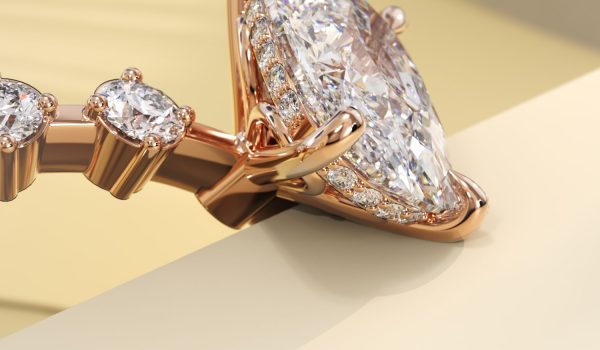 Hidden Halo Diamond Engagement Ring in London