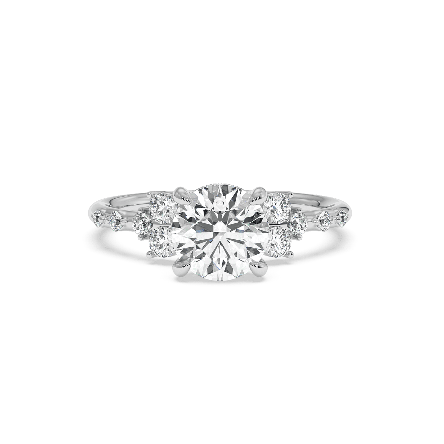 Diana White Diamond Engagement Ring