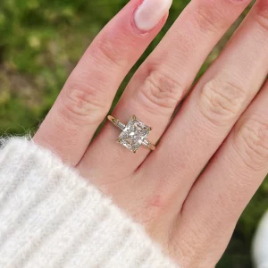 Gold Engagement Ring Lab Diamond
