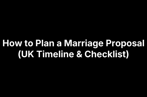 How to Plan a Marriage Proposal (UK Timeline & Checklist)