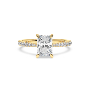 Diamond Engagement Ring With Diamond Band