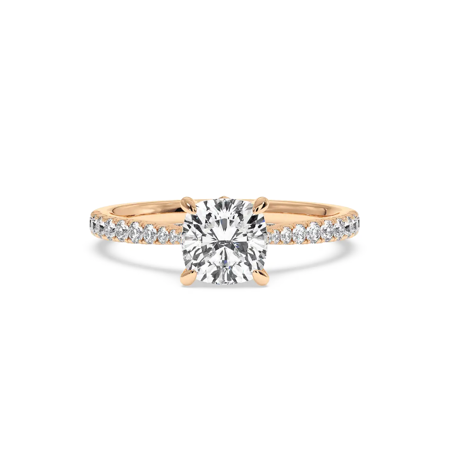 Gold Band Diamond Engagement Rings
