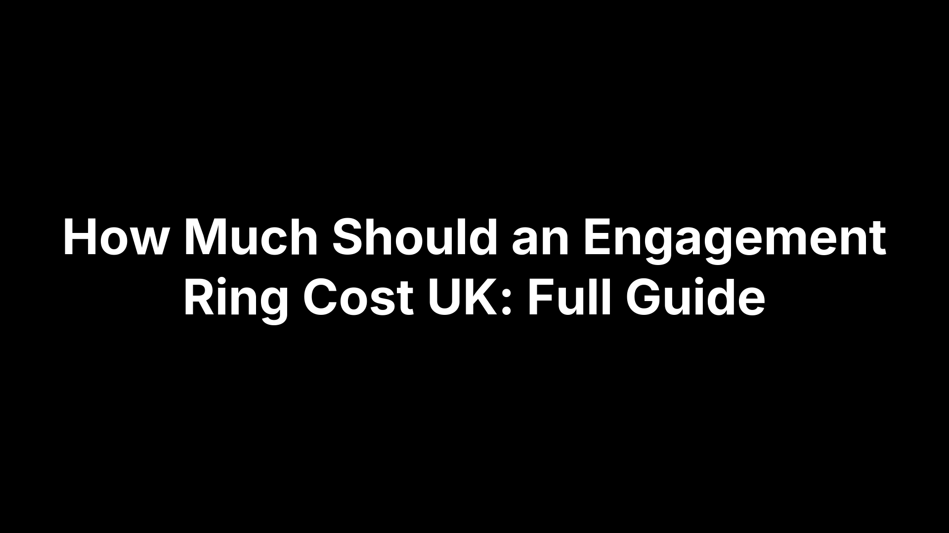 How Much Should an Engagement Ring Cost UK: Full Guide