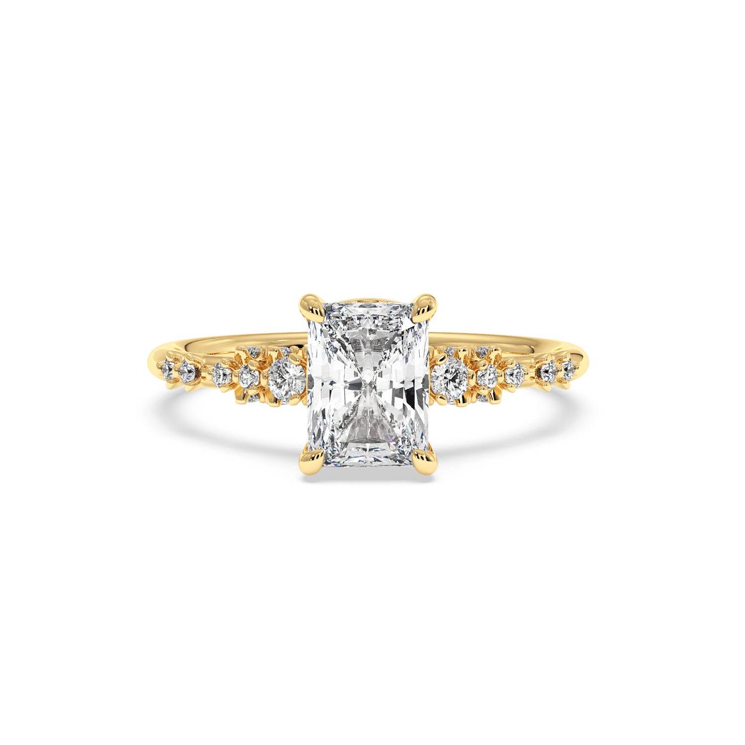 Elongated Radiant Halo Engagement Ring London