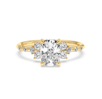 Tulip Hidden Halo Diamond Ring London